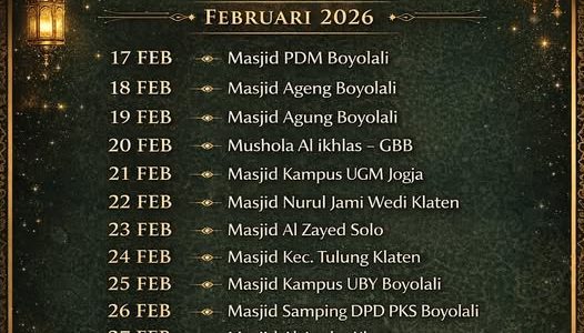 Tarawih Keliling Ramadhan 1447 H Gerakan Menghidupkan Masjid, Menguatkan Umat